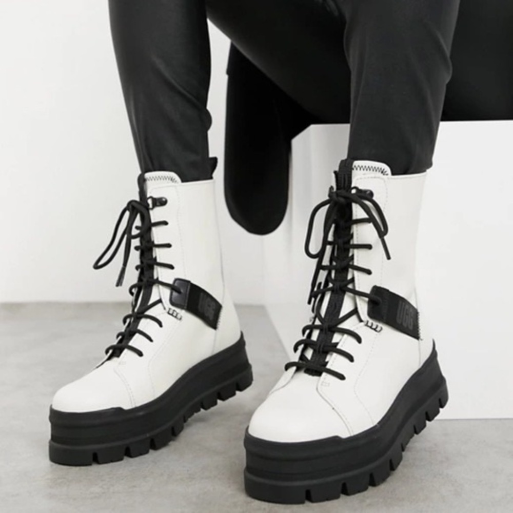 UGG Sheena Platform Combat Lace-Up Boots